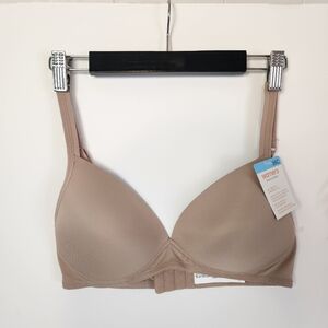 Warners Bliss Wireless Lift Soft Bra Nude Beige Size 36C New NWT